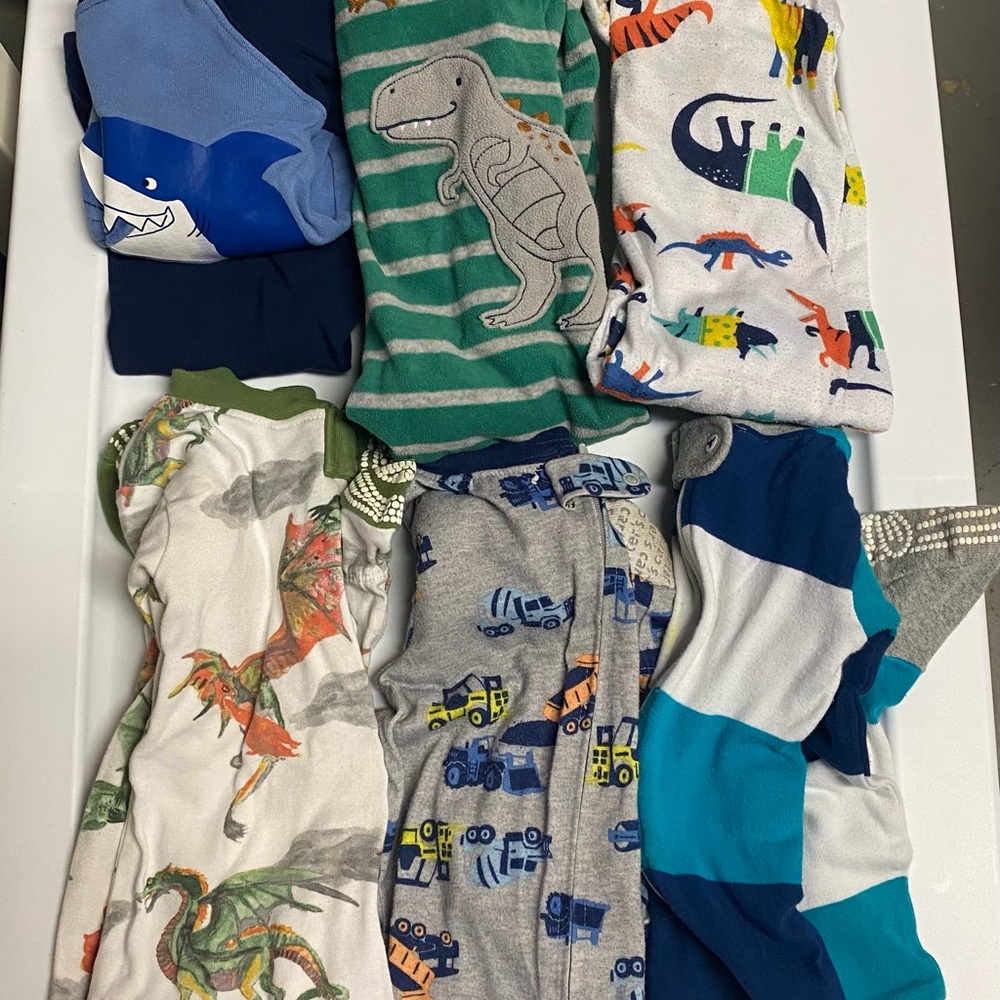 Burt's Bees/Carters Kids Pajamas - Blue, Green, Gray, White